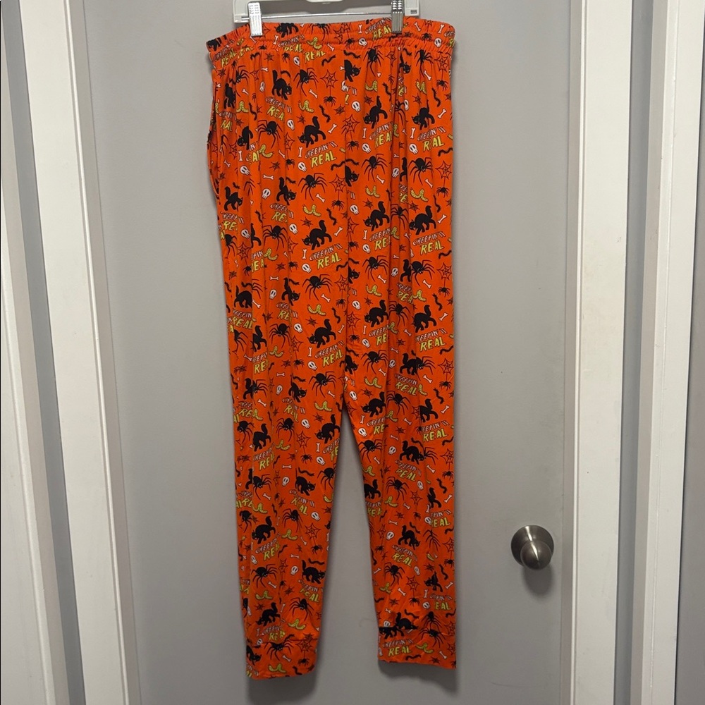 ☀️Orange Halloween Drawstring Elastic Waisted Pants Soft And Cozy - Picture 7 of 7